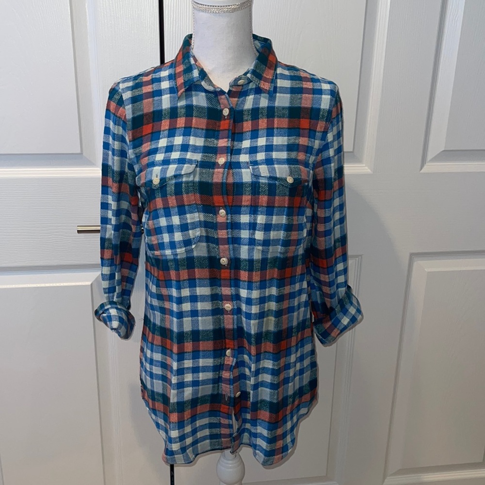 Jcrew shirt button down size 4 plaid flannel